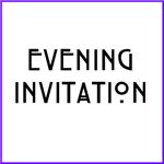 Evening wedding invitation stamp