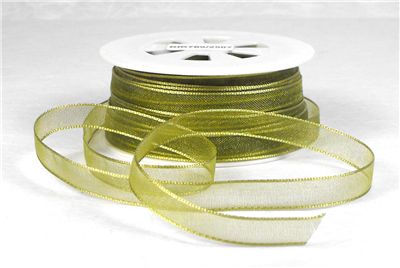 You can order Olive Green 7mm Organza Ribbon