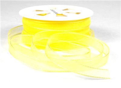 You can order Yellow 7mm Organza Ribbon