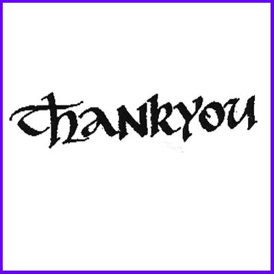You can order Calligraphy Thank You was £5.50