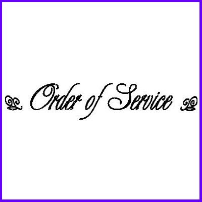 You can order LB Order of Service was £6.50