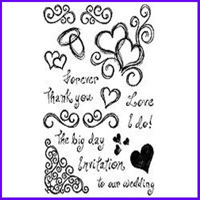 You can order Wedding Script Hearts Scrolls Set was £11.00