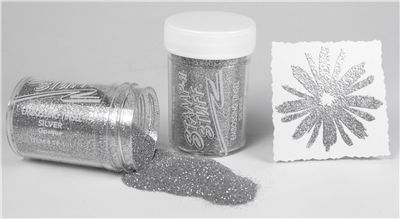 You can order Sparkly Silver Embossing Powder