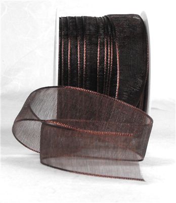 You can order Brown 15mm Organza Ribbon