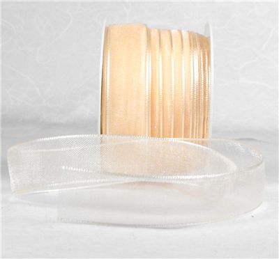 You can order Cream 15mm Organza Ribbon