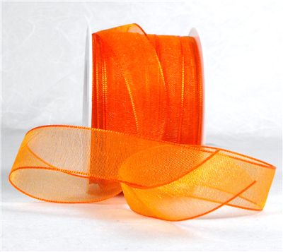 You can order Orange 15mm Organza Ribbon