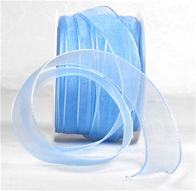 You can order Pale Blue 15mm Organza Ribbon