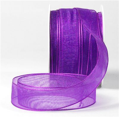 You can order Purple 15mm Organza Ribbon