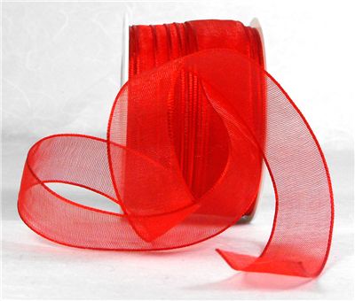 You can order Red 15mm Organza Ribbon