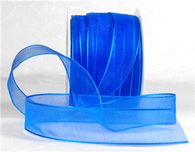 You can order Bright Blue 15mm Organza Ribbon