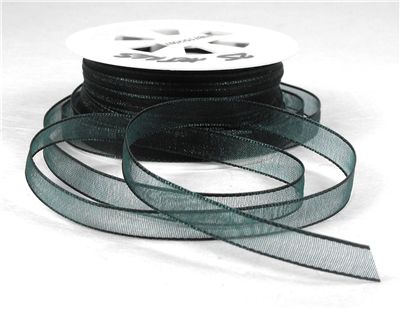 You can order Dark Green 7mm Organza Ribbon