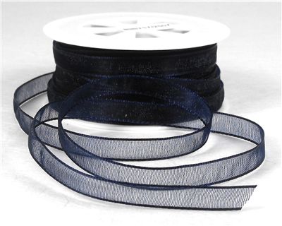 You can order Navy Blue 7mm Organza Ribbon