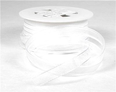 You can order White 7mm Organza Ribbon