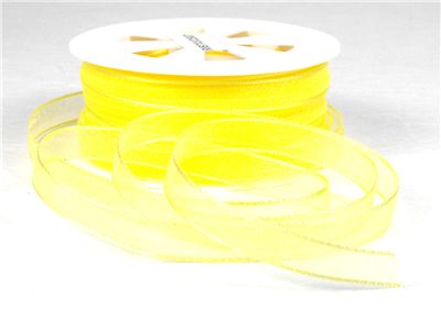 You can order Yellow 7mm Organza Ribbon