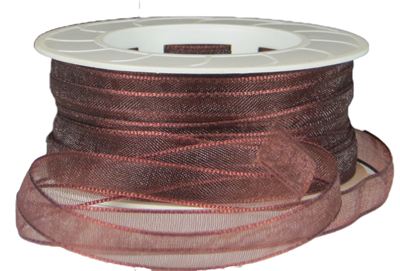 You can order Brown 7mm Organza Ribbon